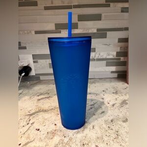 NEW Starbucks Spring 2023 Blueberry Soft Touch Venti Tumbler 24oz Cold Cup Blue